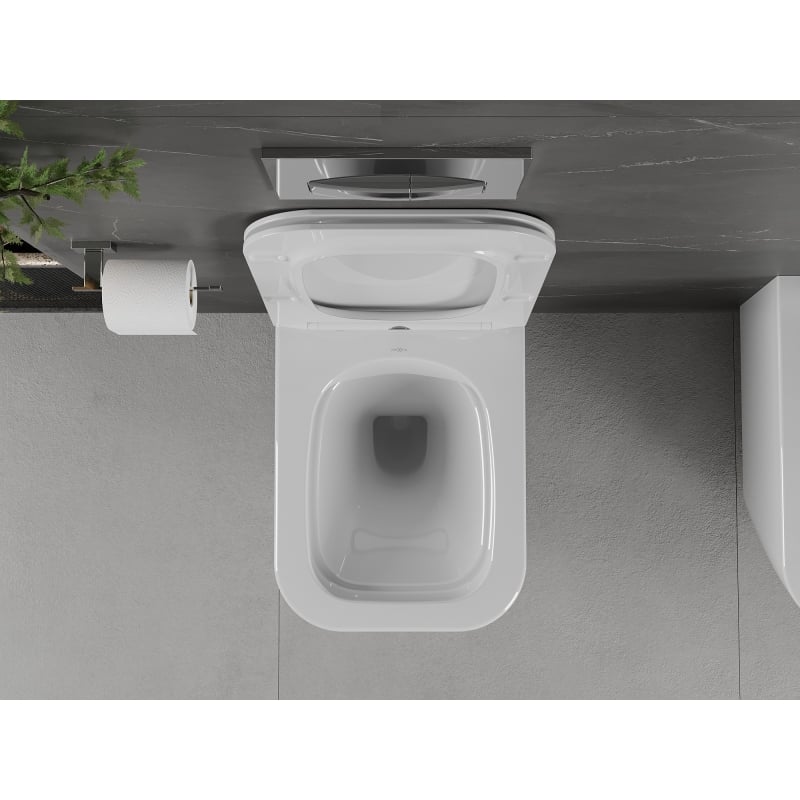 Mexen Madox miska wc Rimless z deską wolnoopadającą slim, duroplast, biała połysk - 30154000