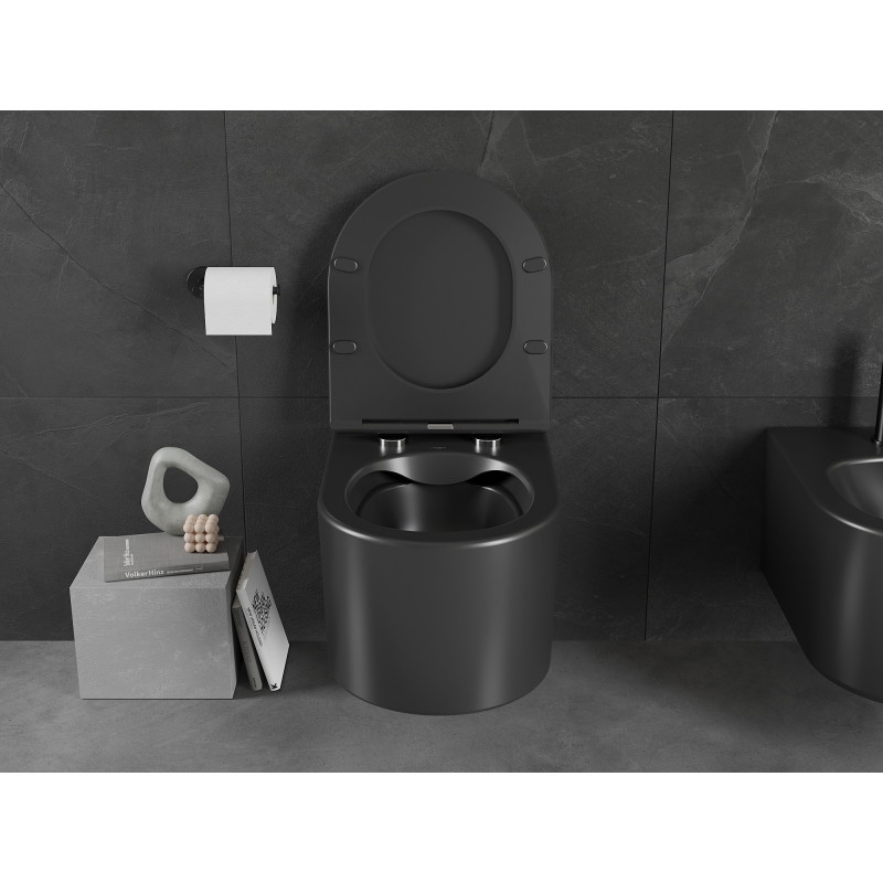 Mexen Sofia miska wc Rimless, czarna mat - 3354XX85