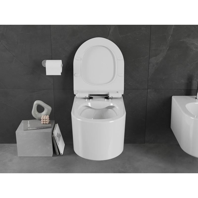 Mexen Sofia miska wc Rimless z deską wolnoopadającą slim, duroplast, biała połysk - 30540100