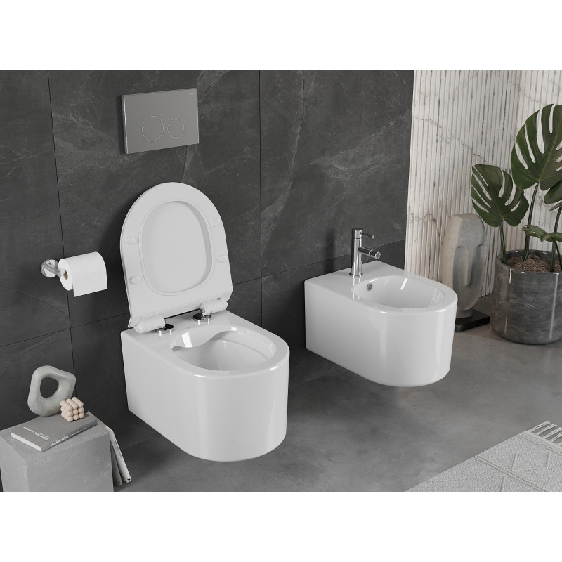Mexen Sofia miska wc Rimless z deską wolnoopadającą slim, duroplast, biała połysk - 30540100