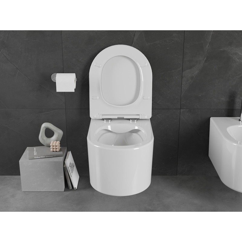 Mexen Sofia miska wc Rimless z deską wolnoopadającą slim, duroplast, biała połysk - 30540300