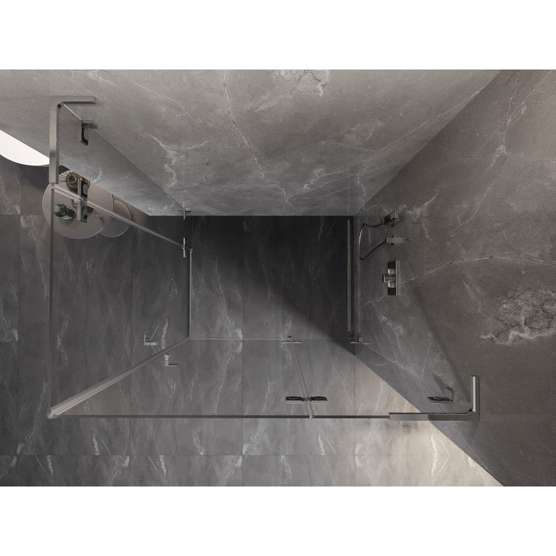 Mexen Lunar L Duo kabina prysznicowa uchylna prawa 105 x 100 cm, transparent, chrom - 834L-105P-100L-01-00