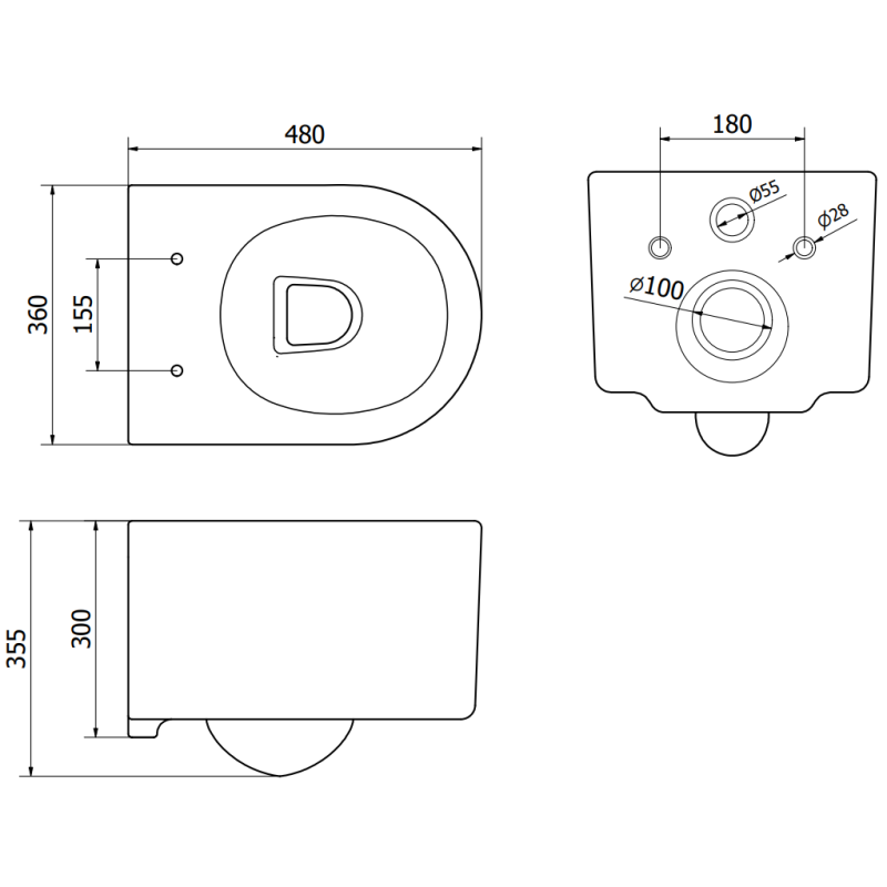 Mexen Sofia miska wc Rimless z deską wolnoopadającą slim, duroplast, czarna mat - 30541085