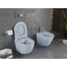 Mexen Lena miska wc Rimless z deską wolnoopadającą slim, duroplast, szara-niebieska mat - 30224069