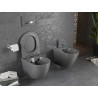 Mexen Lena miska wc Rimless z deską wolnoopadającą slim, duroplast, szara ciemna mat - 30224071