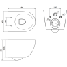 Mexen Lena miska wc Rimless z deską wolnoopadającą slim, duroplast, biała wzór - 30224099