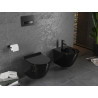 Mexen Lena miska wc Rimless z deską wolnoopadającą slim, duroplast, czarna połysk - 30224070