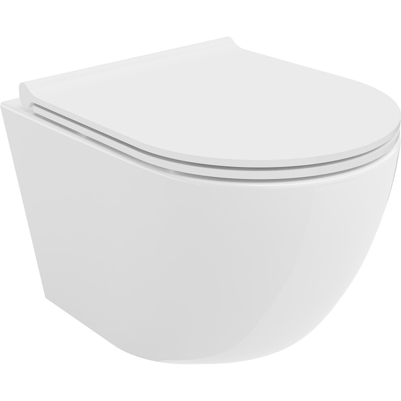 Mexen Lena miska wc Rimless z deską wolnoopadającą slim, duroplast, biała połysk - 30220500