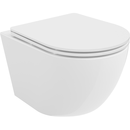 Mexen Lena miska wc Rimless z deską wolnoopadającą slim, duroplast, biała połysk - 30220300