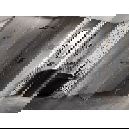 Mexen Lunar Duo kabina prysznicowa uchylna prawa 75 x 70 cm, transparent, gun metal - 834-075P-070L-95-00