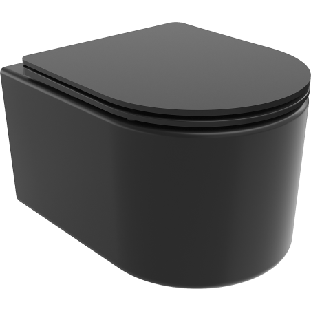 Mexen Sofia miska wc Rimless z deską wolnoopadającą slim, duroplast, czarna mat - 30541085