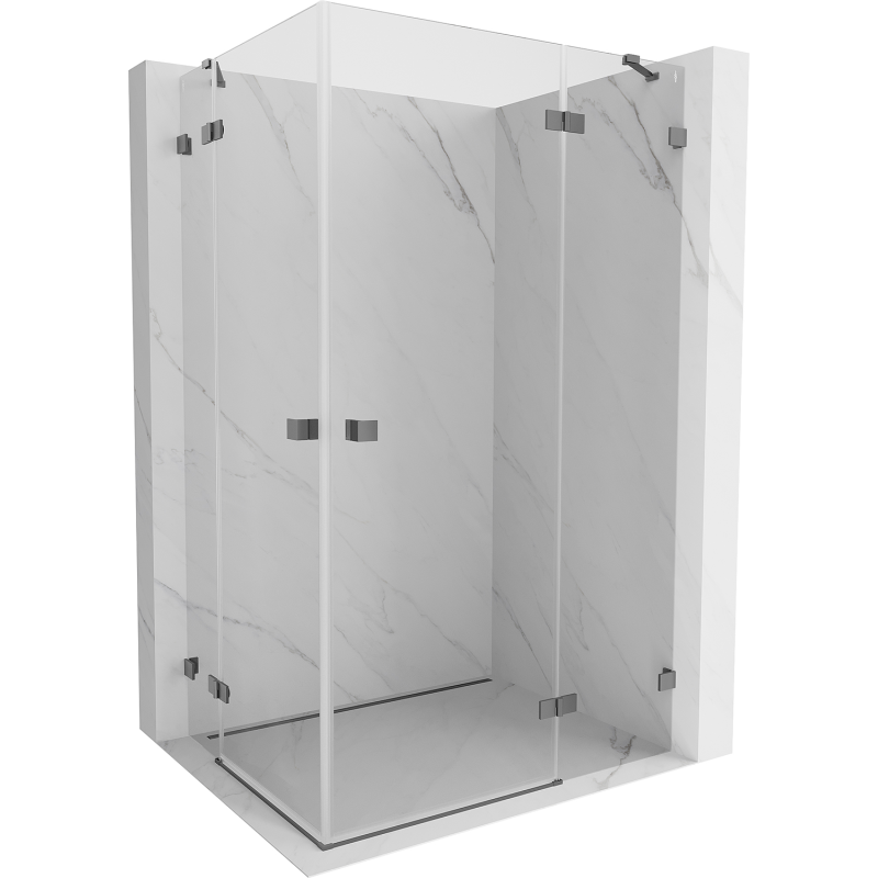 Mexen Lunar Duo kabina prysznicowa uchylna prawa 95 x 85 cm, transparent, gun metal - 834-095P-085L-95-00