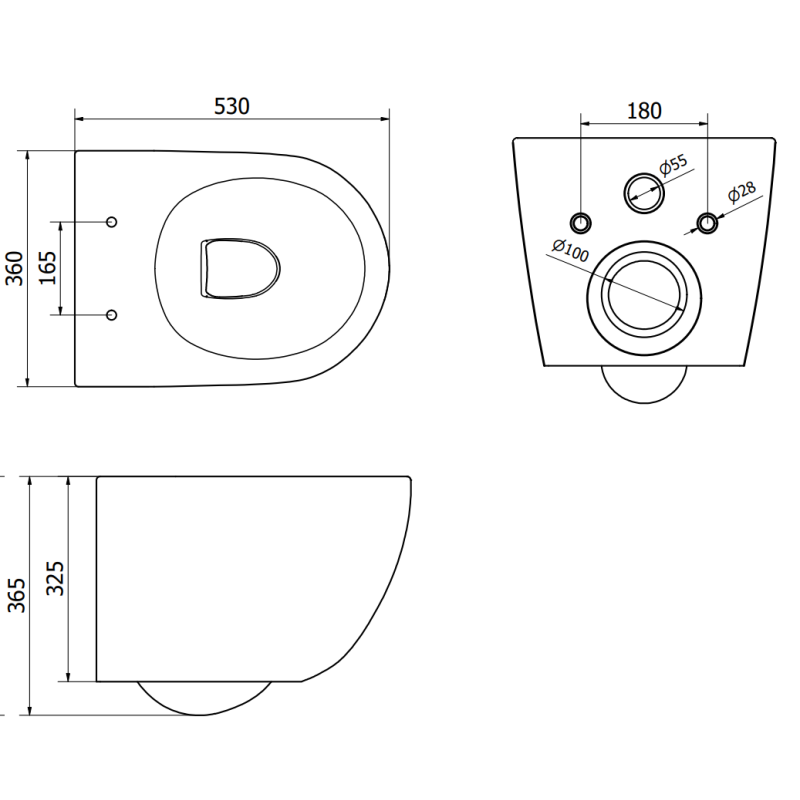Mexen Lena miska wc Rimless z deską wolnoopadającą twarda, biała połysk - 30298000