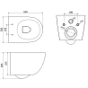 Mexen Lena miska wc Rimless z deską wolnoopadającą twarda, biała połysk - 30298000