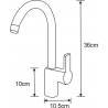 Mexen Ebro bateria kuchenna, chrom - 671500-00