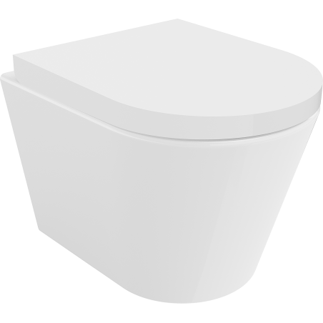 Mexen Rico miska wc Rimless z deską wolnoopadającą twarda, duroplast, biała połysk - 30720200
