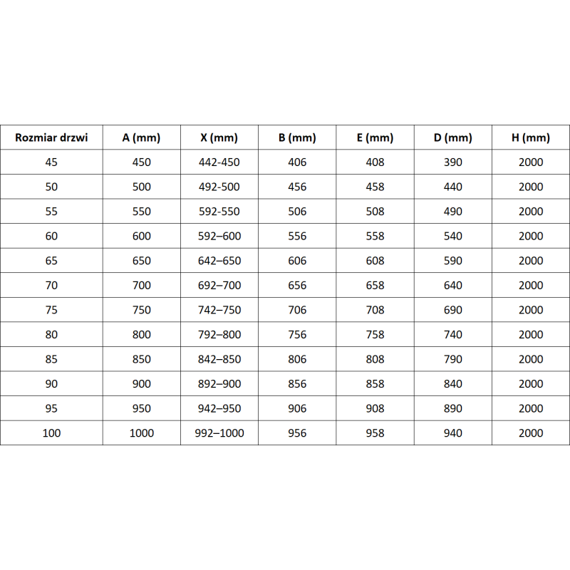 Mexen Lunar-B drzwi prysznicowe uchylne lewe 55 cm, transparent, białe - 832-055-000-20-00-L