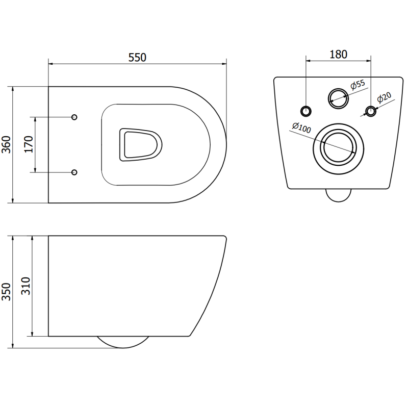 Mexen Rico miska wc Rimless z deską wolnoopadającą twarda, biała połysk - 30478000
