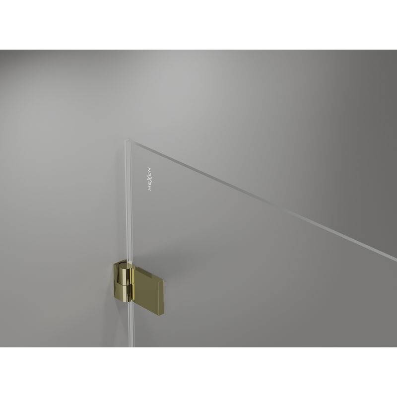 Mexen Lunar-B drzwi prysznicowe uchylne lewe 55 cm, transparent, złote - 832-055-000-50-00-L