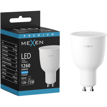 Mexen Nova żarówka LED GU10, 12W, Zimna - 6500K, 1260 lm - L108-GU10-1265-01