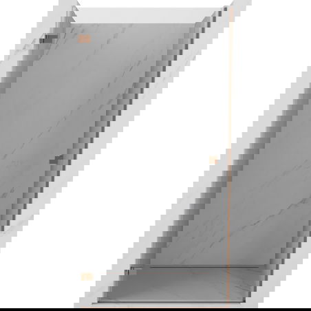 Mexen Lunar-B drzwi prysznicowe uchylne lewe 45 cm, transparent, różowe złoto - 832-045-000-60-00-L