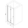 Mexen Lima drzwi prysznicowe składane 90 cm, transparent, złote - 856-090-000-50-00