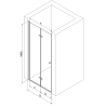Mexen Lima drzwi prysznicowe składane 90 cm, grafit, chrom - 856-090-000-01-40