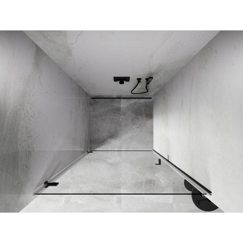 Mexen Lunar-B drzwi prysznicowe uchylne lewe 45 cm, transparent, gun gray szczotkowany - 832-045-000-66-00-L