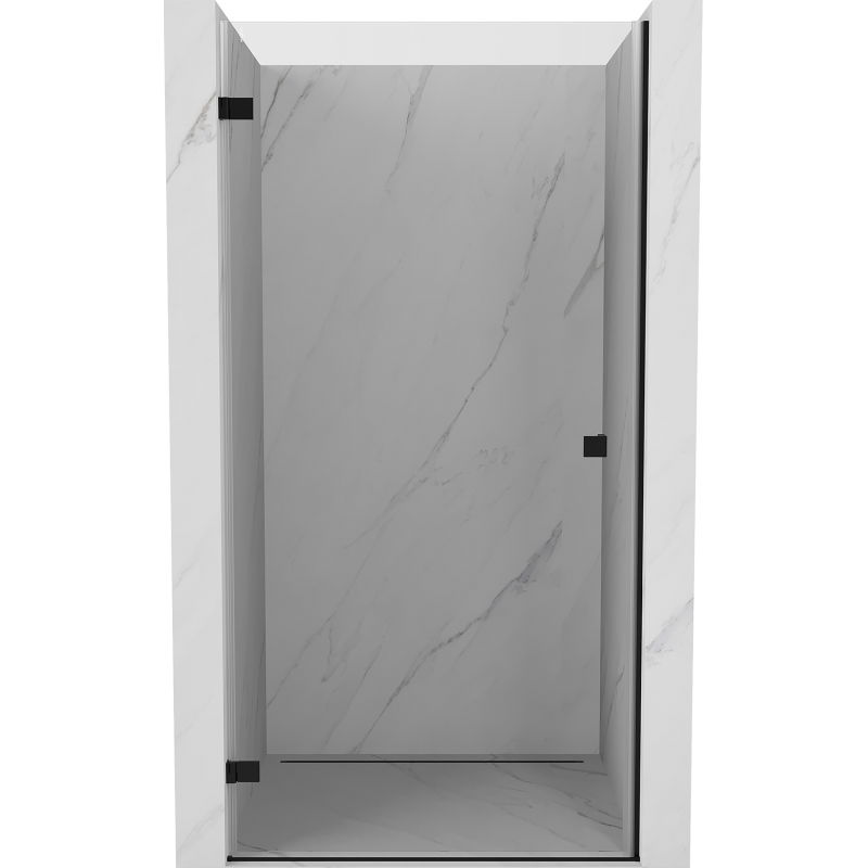 Mexen Lunar-B drzwi prysznicowe uchylne lewe 45 cm, transparent, czarne - 832-045-000-70-00-L