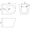 Mexen Rico bidet wiszący, czarny mat - 35724885
