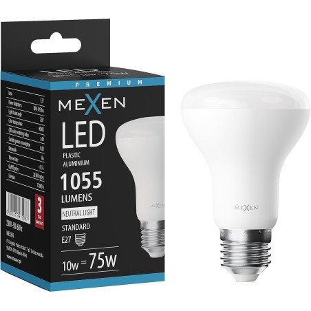 Mexen Nova żarówka LED E27, R63, 10W, Neutralna - 4000K, 1055 lm - L104-E27-1040-01