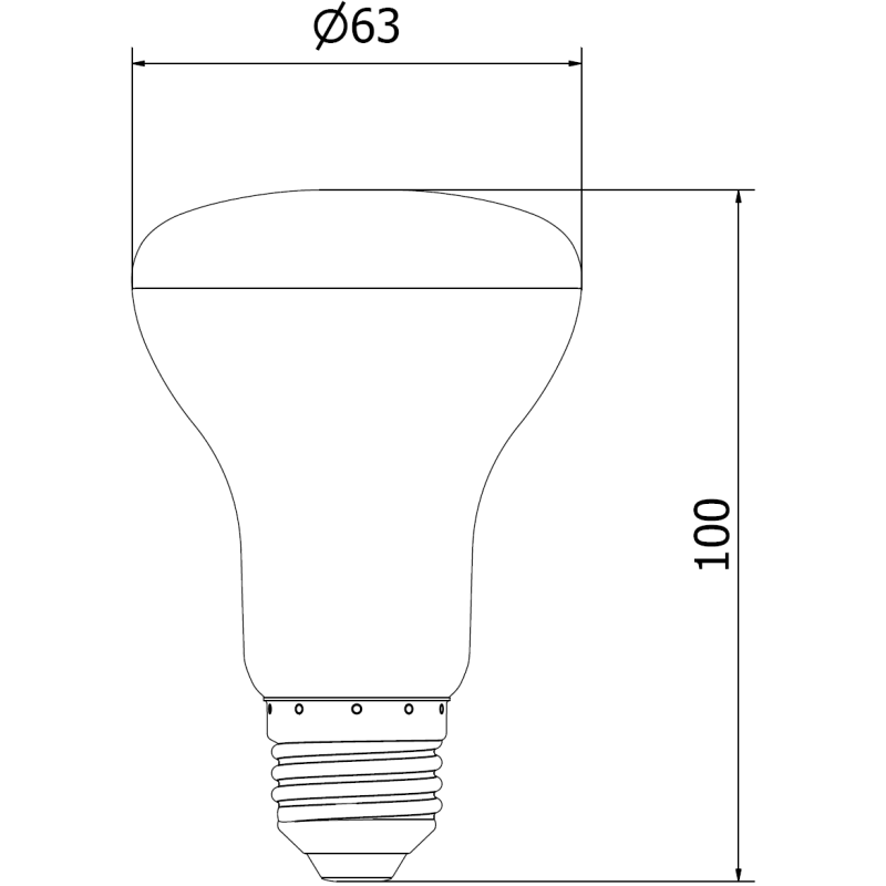 Mexen Nova żarówka LED E27, R63, 10W, Zimna - 6500K, 1055 lm - L104-E27-1065-01