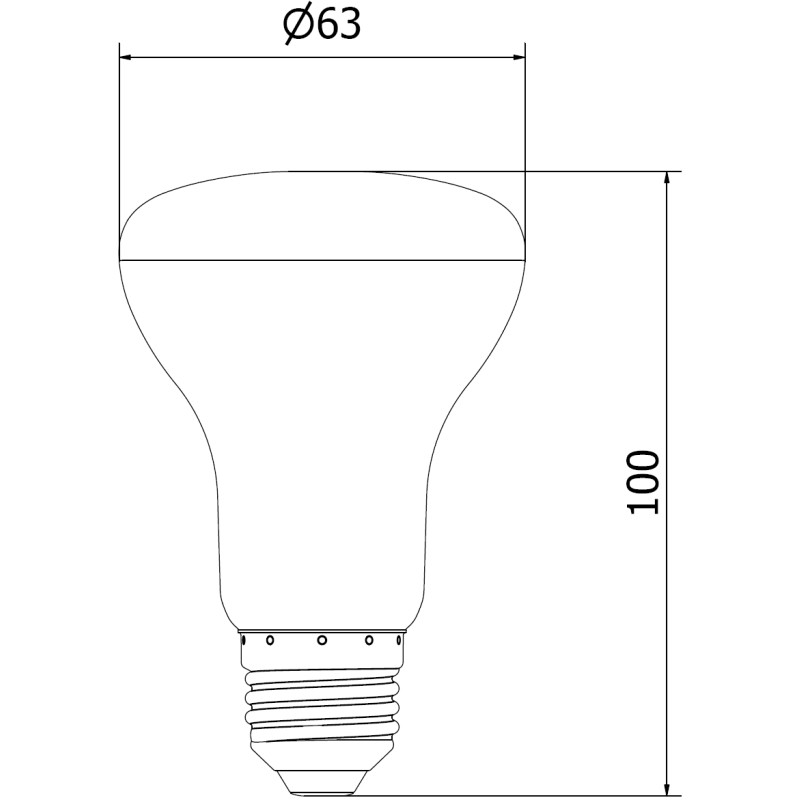 Mexen Nova żarówka LED E27, R63, 12W, Ciepła - 3000K, 1260 lm - L104-E27-1230-01