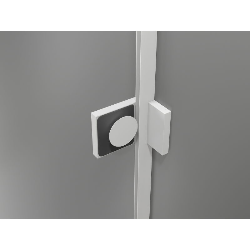 Mexen Lunar L Duo kabina prysznicowa uchylna prawa 80 x 75 cm, transparent, biała - 834L-080P-075L-20-00