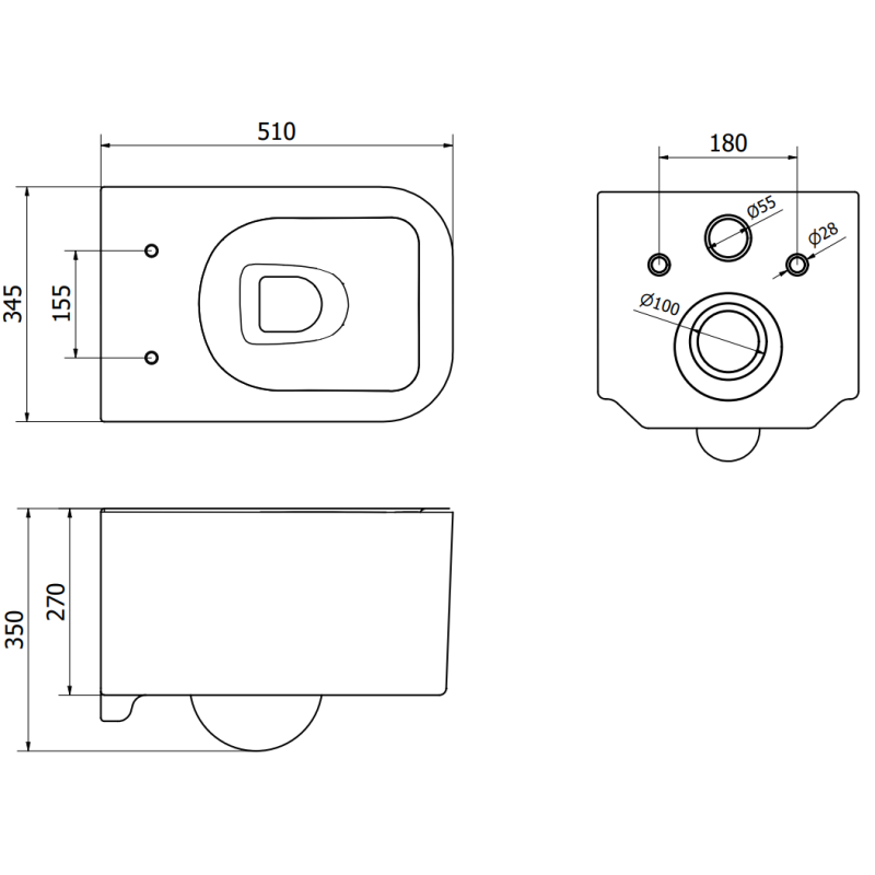 Mexen zestaw podtynkowy WC stelaż Fenix Slim z miską WC Elis, biały połysk - 6103391XX00