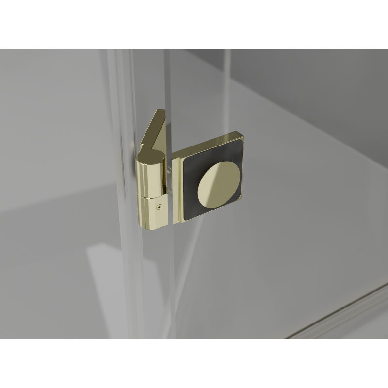 Mexen Lunar L Duo kabina prysznicowa uchylna prawa 100 x 80 cm, transparent, złota - 834L-100P-080L-50-00