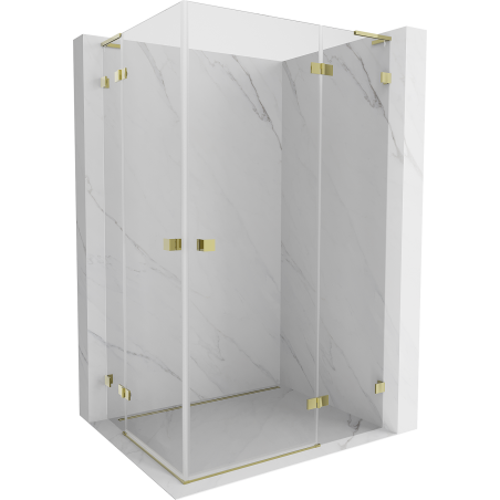 Mexen Lunar L Duo kabina prysznicowa uchylna prawa 110 x 105 cm, transparent, złota - 834L-110P-105L-50-00