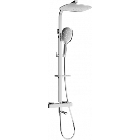 Mexen CQ22 zestaw wannowo-prysznicowy z deszczownicą i baterią termostatyczną, chrom - 779102295-00