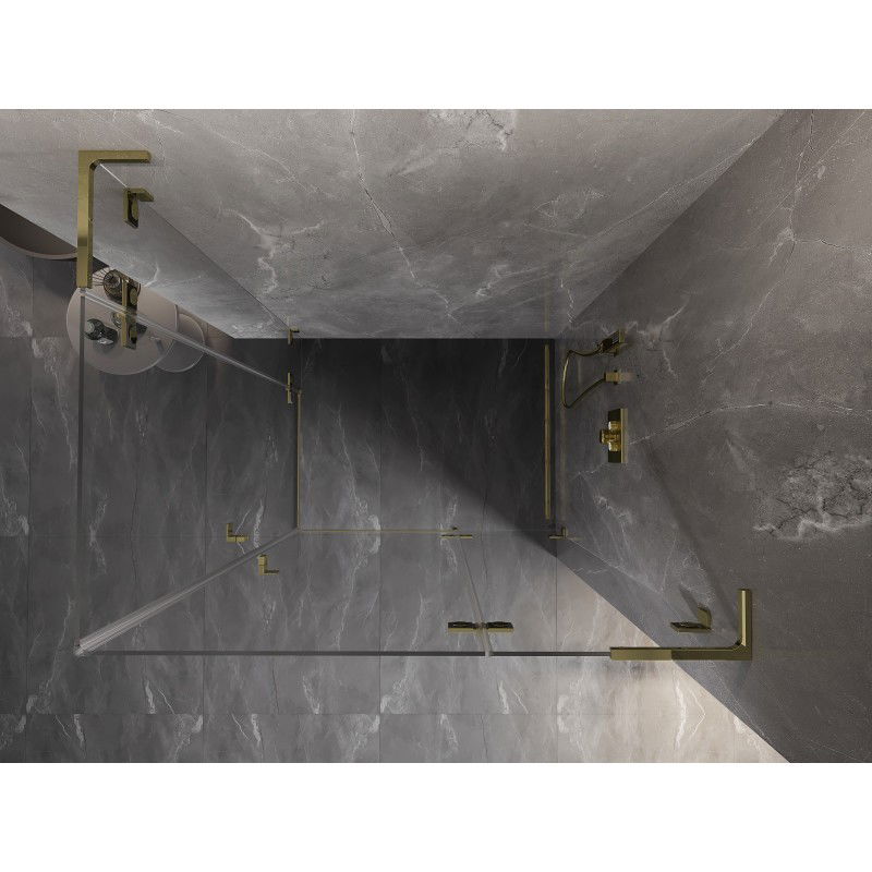 Mexen Lunar L Duo kabina prysznicowa uchylna prawa 115 x 85 cm, transparent, złota - 834L-115P-085L-50-00