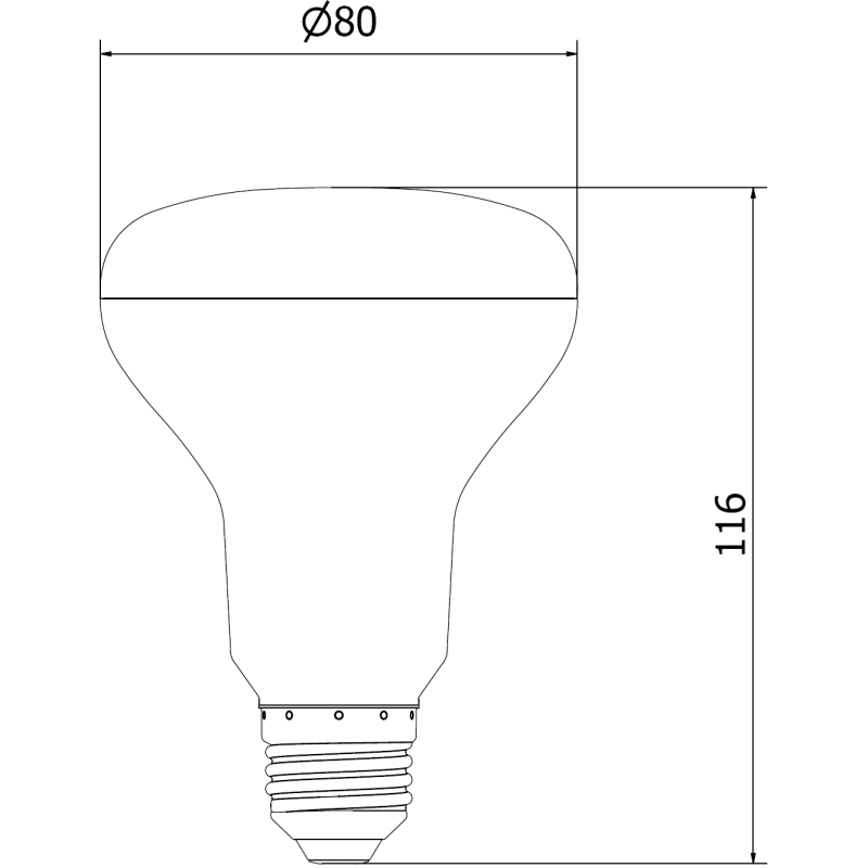 Mexen Nova żarówka LED E27, R80, 15W, Neutralna - 4000K, 1575 lm - L105-E27-1540-01