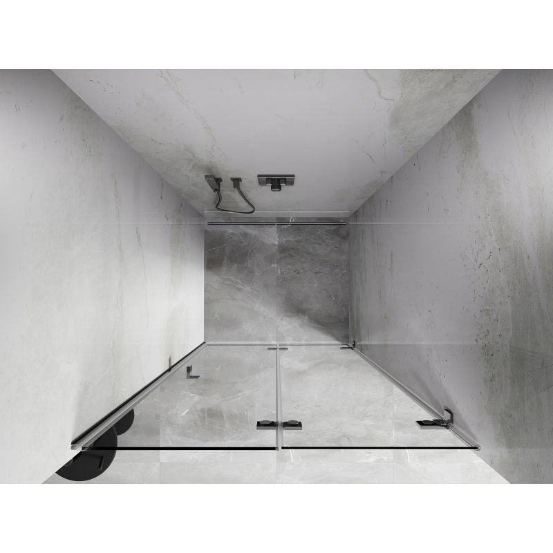 Mexen Lunar-F drzwi prysznicowe składane prawe 50 cm, transparent, chrom - 836-050-000-01-00-P