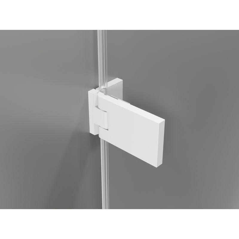 Mexen Lunar-F drzwi prysznicowe składane lewe 50 cm, transparent, białe - 836-050-000-20-00-L