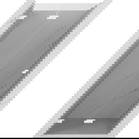 Mexen Lunar-F drzwi prysznicowe składane lewe 50 cm, transparent, białe - 836-050-000-20-00-L