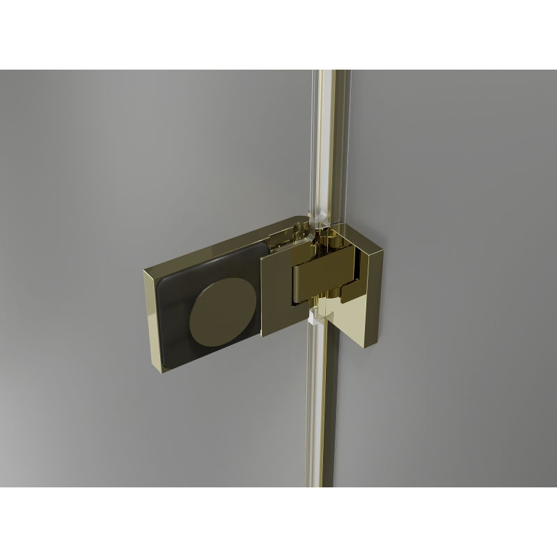 Mexen Lunar-F drzwi prysznicowe składane prawe 55 cm, transparent, złote - 836-055-000-50-00-P