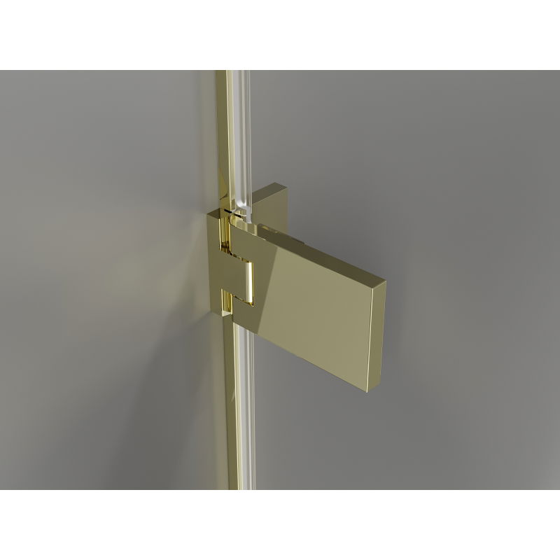 Mexen Lunar-F drzwi prysznicowe składane prawe 55 cm, transparent, złote - 836-055-000-50-00-P