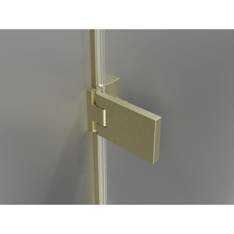 Mexen Lunar-F drzwi prysznicowe składane lewe 55 cm, transparent, złote szczotkowane - 836-055-000-55-00-L