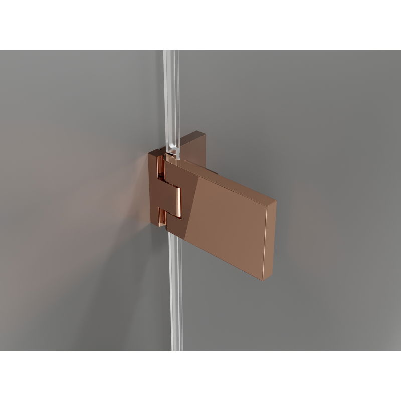 Mexen Lunar-F drzwi prysznicowe składane prawe 50 cm, transparent, różowe złoto - 836-050-000-60-00-P