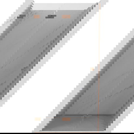 Mexen Lunar-F drzwi prysznicowe składane lewe 55 cm, transparent, miedź szczotkowana - 836-055-000-65-00-L