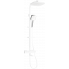 Mexen CQ33 zestaw wannowo-prysznicowy z deszczownicą i baterią termostatyczną, biały/chrom - 779103395-21
