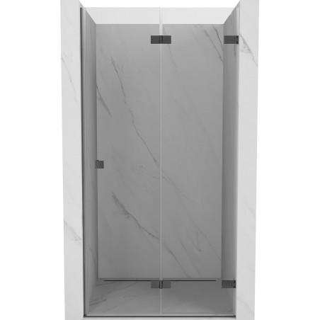 Mexen Lunar-F drzwi prysznicowe składane prawe 50 cm, transparent, gun gray szczotkowany - 836-050-000-66-00-P